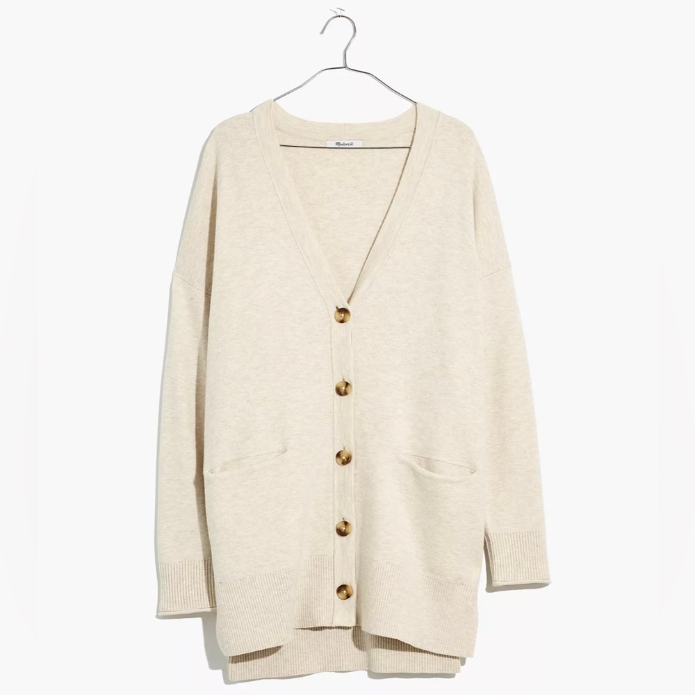 Madewell Miller Cardigan Sz XXS Oatmeal/Cream NWOT